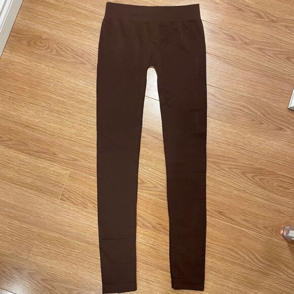 NWOT Seductions Brown Buttery Legging Tights - XS/S - Picture 2 of 6